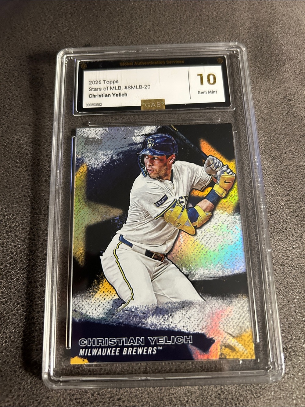Topps Christian Yelich Stars of the MLB Card - Gem Mint 10 Grade
